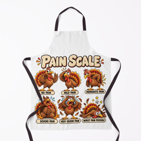 Artikelvorschau, Turkey Pain Scale Funny Thanksgiving Medical Nurse Humor entworfen und verkauft von OUICHA.