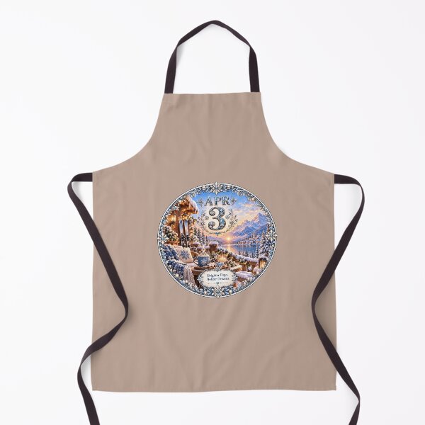 Item preview, April 3 Birthday Alpine Winter Ski Mountain Design designed and sold by LunaMoments.