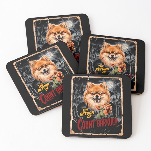 Item preview, Retro Halloween Count Barkula Vampire Dog designed and sold by d247.