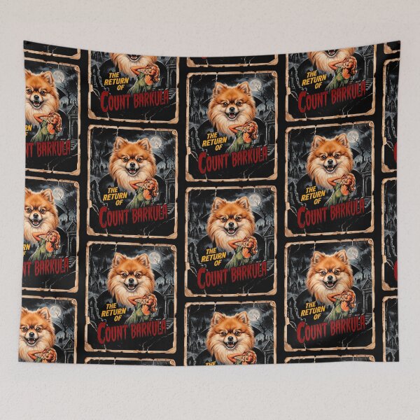 Item preview, Retro Halloween Count Barkula Vampire Dog designed and sold by d247.