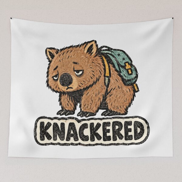 Item preview, Knackered Hiking Bear Funny Outdoor Sticker designed and sold by Frenky Stickers.