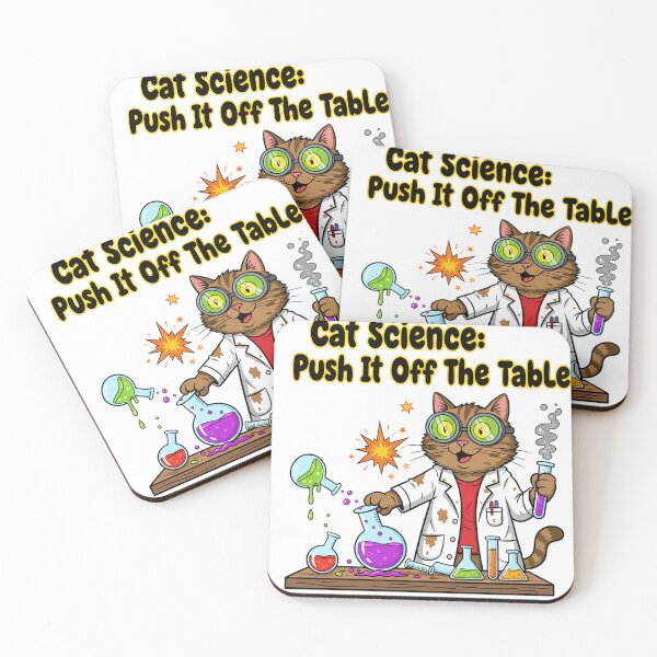 Item preview, Cat Science Push It Off The Table Funny Brown Tabby Lab Explosion Design designed and sold by cannsuh.