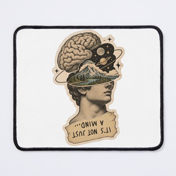 Item preview, Cosmic Mind Open Universe Mountain Vintage Sticker designed and sold by PRIME4YOU.