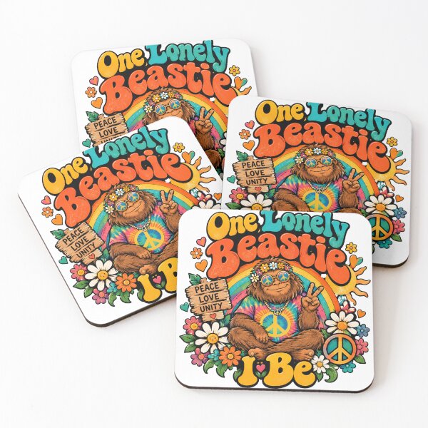 Item preview, Copy of One Lonely Beastie I Be Retro Hippie Groovy Quote Peace & Flowers Design designed and sold by CreativeNest Prints.