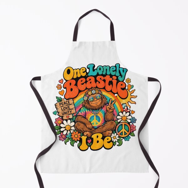Item preview, Copy of One Lonely Beastie I Be Retro Hippie Groovy Quote Peace & Flowers Design designed and sold by CreativeNest Prints.
