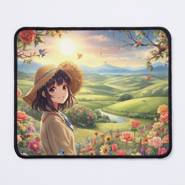Item preview, Anime Girl In Aesthetic Flower Field designed and sold by MargaretPolanco.