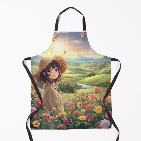 Aperçu de l'œuvre Fille Anime dans un Champ de Fleurs Esthétique créée et vendue par MargaretPolanco.