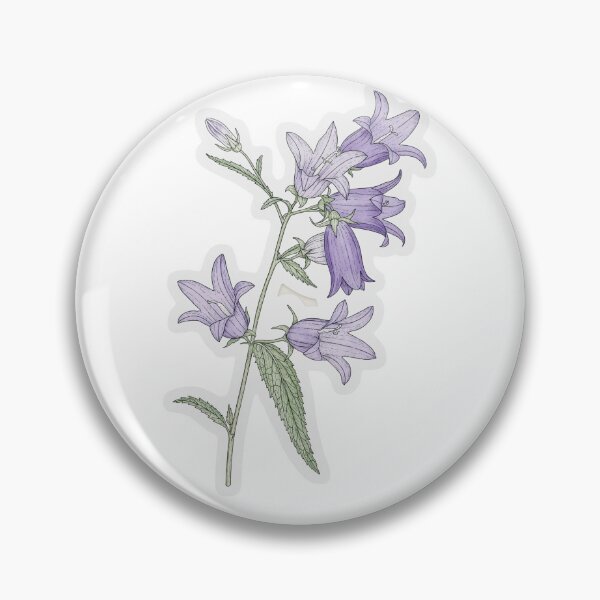 Item preview, Purple Bellflower Sticker | Campanula Die Cut Sticker | Bellflower Laptop Sticker | Fine Line Botanical Decal designed and sold by FineLineBotanical .