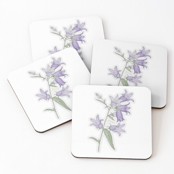 Item preview, Purple Bellflower Sticker | Campanula Die Cut Sticker | Bellflower Laptop Sticker | Fine Line Botanical Decal designed and sold by FineLineBotanical .