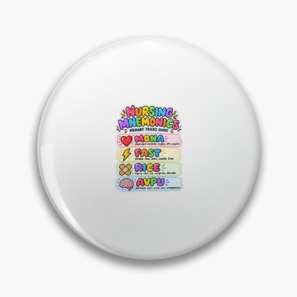 Item preview, Nursing Mnemonics Drawn Study Aid Nursing Student Sticker designed and sold by isokinetic.