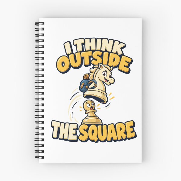 Item preview, I Think Outside the Square - Funny Chess Knight designed and sold by Good Mood Foundry.