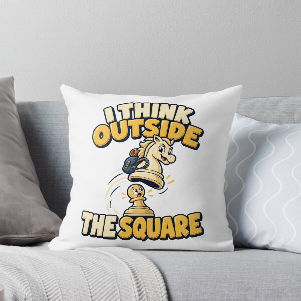 Item preview, I Think Outside the Square - Funny Chess Knight designed and sold by Good Mood Foundry.