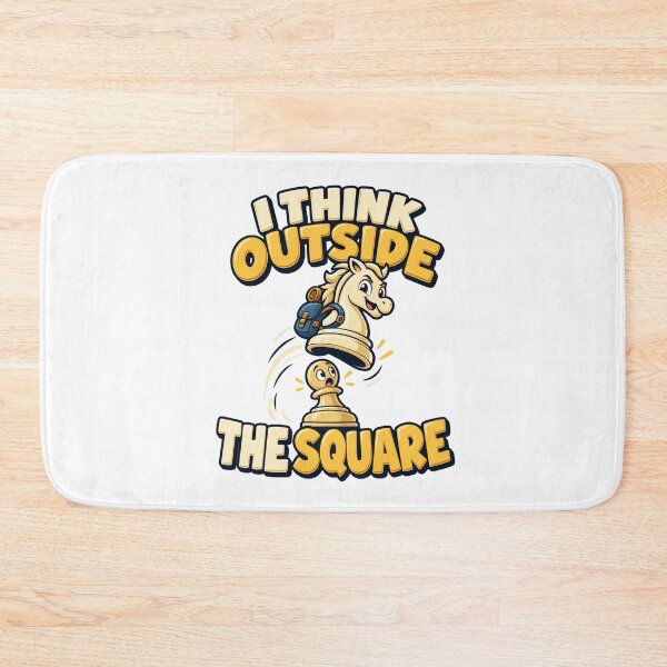 Item preview, I Think Outside the Square - Funny Chess Knight designed and sold by Good Mood Foundry.