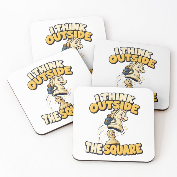 Item preview, I Think Outside the Square - Funny Chess Knight designed and sold by Good Mood Foundry.