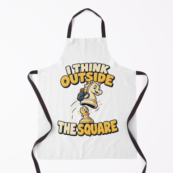 Item preview, I Think Outside the Square - Funny Chess Knight designed and sold by Good Mood Foundry.