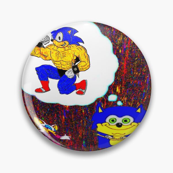 Item preview, sonic sponge bob strong man holo foil designed and sold by retro_hobbie_shop.