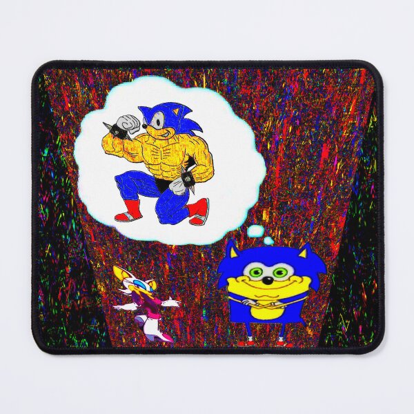Item preview, sonic sponge bob strong man holo foil designed and sold by retro_hobbie_shop.