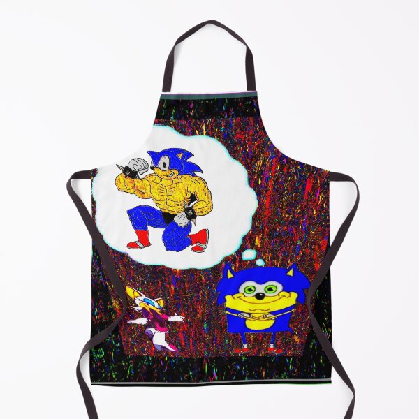 Item preview, sonic sponge bob strong man holo foil designed and sold by retro_hobbie_shop.