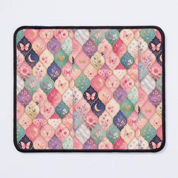 Item preview, Premium Pink Floral Butterfly Tessellation – Cute Girly Botanical Pattern designed and sold by vinothmech53.