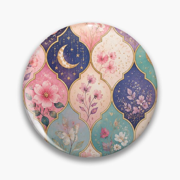 Item preview, Premium Pink Floral Butterfly Tessellation – Cute Girly Botanical Pattern designed and sold by vinothmech53.