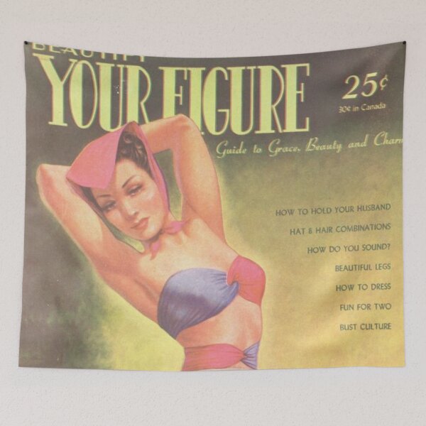 Item preview, Beautify Your Figure 1950s Women Vintage Magazine Cover Fan Art Original Custom Vintage Movie Poster Wall Art Tee Design designed and sold by Cool Robot Bro..