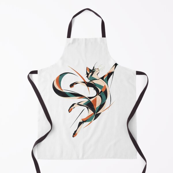 Item preview, Geometric Feline Leaping Abstract Shapes Art Lover designed and sold by nortowelcomics.