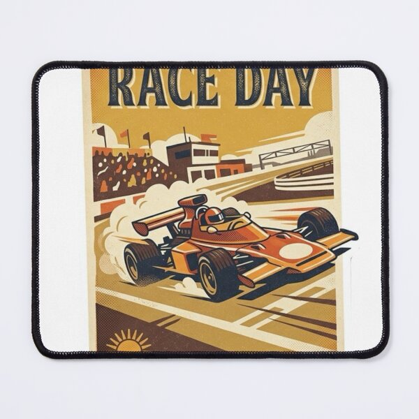 Item preview, Vintage Race Day Grand Prix Poster Sticker designed and sold by BlushPastelMuse.