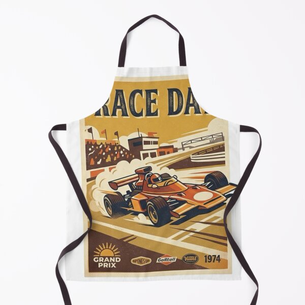 Item preview, Vintage Race Day Grand Prix Poster Sticker designed and sold by BlushPastelMuse.