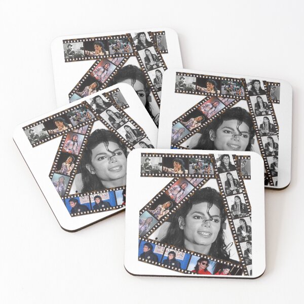 Item preview, Michael Jackson Film Strip Photo Collage Lifetime Career Moments Black White designed and sold by QliumoPery.