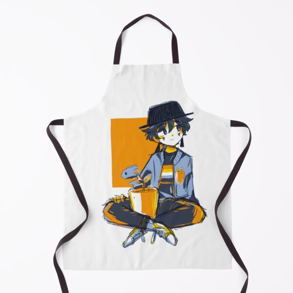 Item preview, Chill Anime Boy with Potted Plant Orange designed and sold by EnidHolmes.