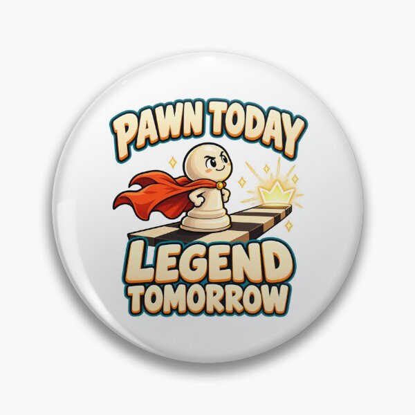 Item preview, Pawn Today, Legend Tomorrow - Funny Chess Pawn designed and sold by Good Mood Foundry.