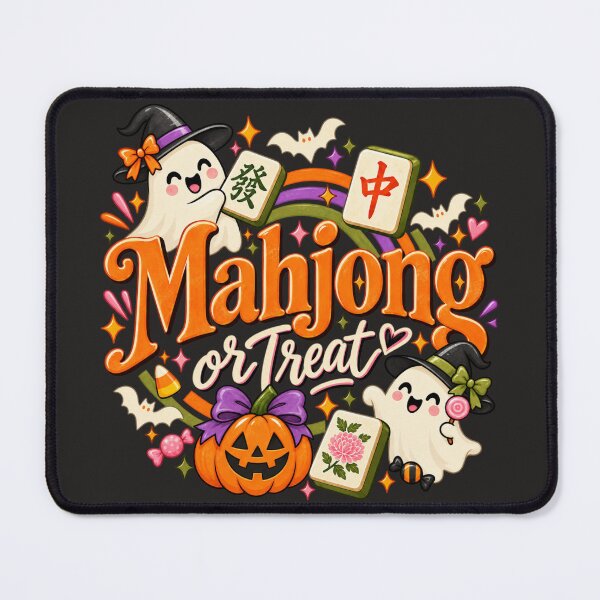 Artikelvorschau, Mahjong oder Süßes – Niedliche Halloween-Mahjong-Geister entworfen und verkauft von KateVil.
