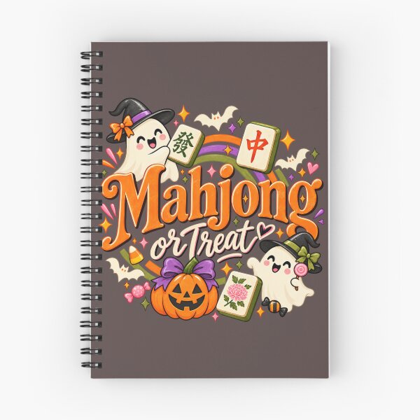 Item preview, Mahjong or Treat – Cute Halloween Mahjong Ghosts designed and sold by KateVil.
