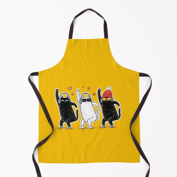 Item preview, Funny Cat Dance Squad – Cool Black & White Cats with Headphones designed and sold by anemiche.