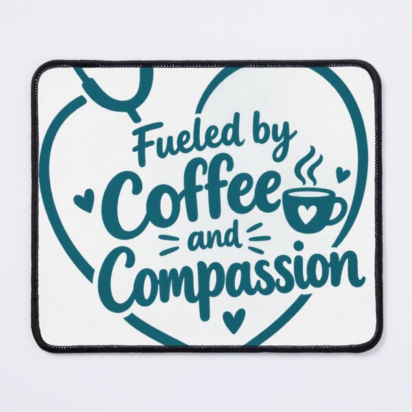 Item preview, Fueled by Coffee and Compassion Shirt | Nurse Stethoscope Heart Tee | Funny Nurse Graphic Tee | Nurse Appreciation Gift Shirt designed and sold by sfyn-na.