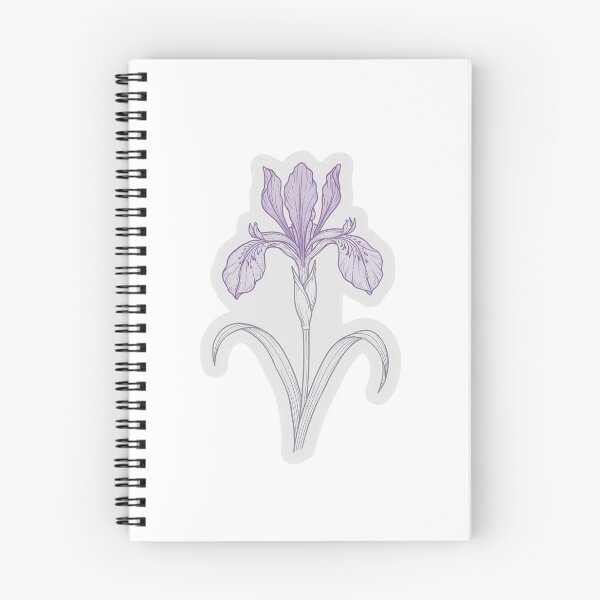 Item preview, Purple Iris Sticker | Iris Flower Die Cut Sticker | Fine Line Botanical Decal | Iris Laptop Sticker designed and sold by FineLineBotanical .
