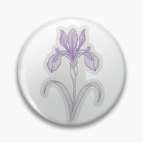 Item preview, Purple Iris Sticker | Iris Flower Die Cut Sticker | Fine Line Botanical Decal | Iris Laptop Sticker designed and sold by FineLineBotanical .