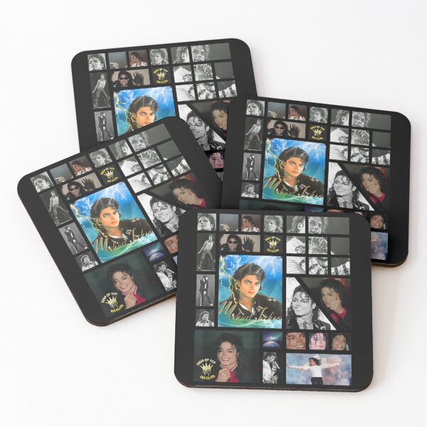 Item preview, Michael Jackson Lightning King of Pop Collage Blue Energy Multiple Photos designed and sold by QliumoPery.
