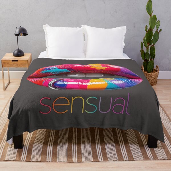 Item preview, Sensual Colorful Pop Art Lips with Piercing designed and sold by MargaretPolanco.