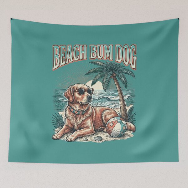 Item preview, Beach Bum Dog Funny Summer designed and sold by FurRealStudioCo.