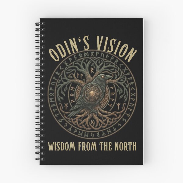 Item preview, Norse Mythology Odin's Vision Raven Yggdrasil Rune Graphic Illustration    designed and sold by lovepower.
