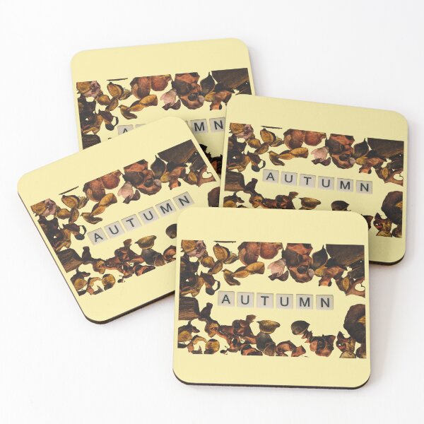 Item preview, Cozy Autumn Vibes Letter Tiles and Dry Leaves Fall Design designed and sold by SolutionsArt.