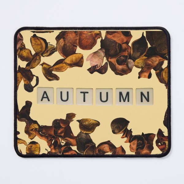 Item preview, Cozy Autumn Vibes Letter Tiles and Dry Leaves Fall Design designed and sold by SolutionsArt.