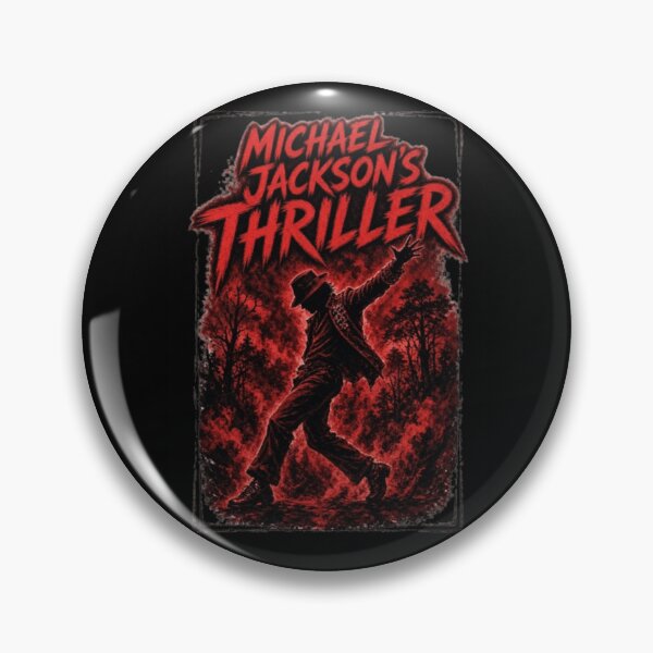 Item preview, Michael Jackson Thriller Dance Pose Red Silhouette King of Pop 80s Horror Music designed and sold by QliumoPery.