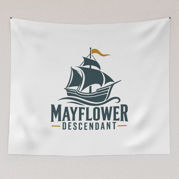 Item preview, Mayflower Descendant Vintage Ship Art Heritage Pride designed and sold by nortowelcomics.