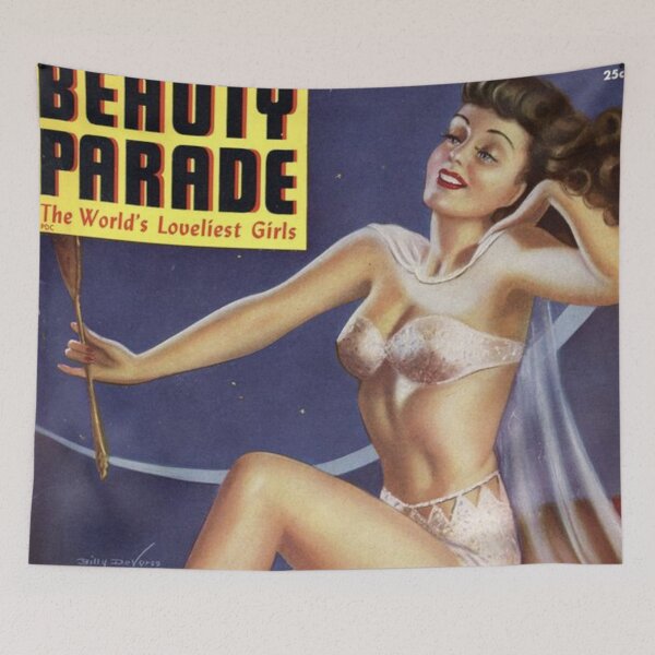 Item preview, Beauty Parade 1950s Women Vintage Magazine Cover Fan Art Original Custom Vintage Movie Poster Wall Art Tee Design designed and sold by Cool Robot Bro..