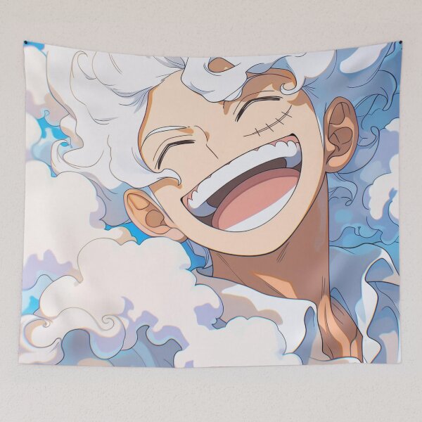 Item preview, Luffy Gear 5 Joyful Laugh – One Piece Anime Art designed and sold by frantuliuss.