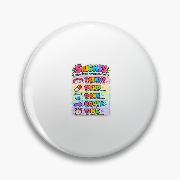 Item preview, 5 Rights Drawn Study Aid Nursing Student Sticker designed and sold by isokinetic.