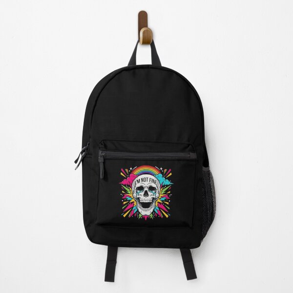 Item preview, Crying Skull Rainbow Burst Im Not Fine Aesthetic designed and sold by Enea Kelo.