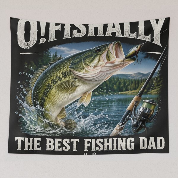 Item preview, O!FISHALLY THE BEST FISHING DAD designed and sold by cameleon style.